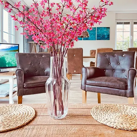 בית נופש Haus Sansibar Auf Mit Sauna& Kamin, Ruhigem Garten-700m Vom Strand! אינזל פואל